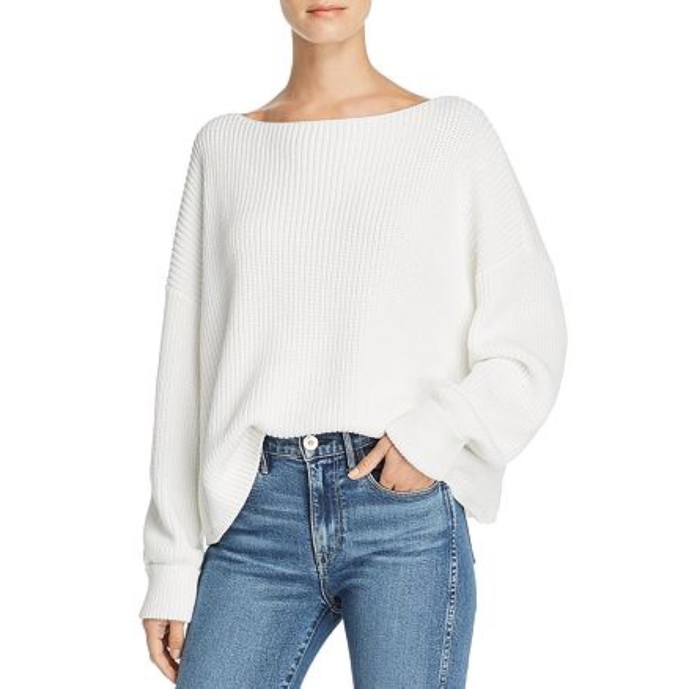 French Connection Knit Cotton Boat Neck Sweater